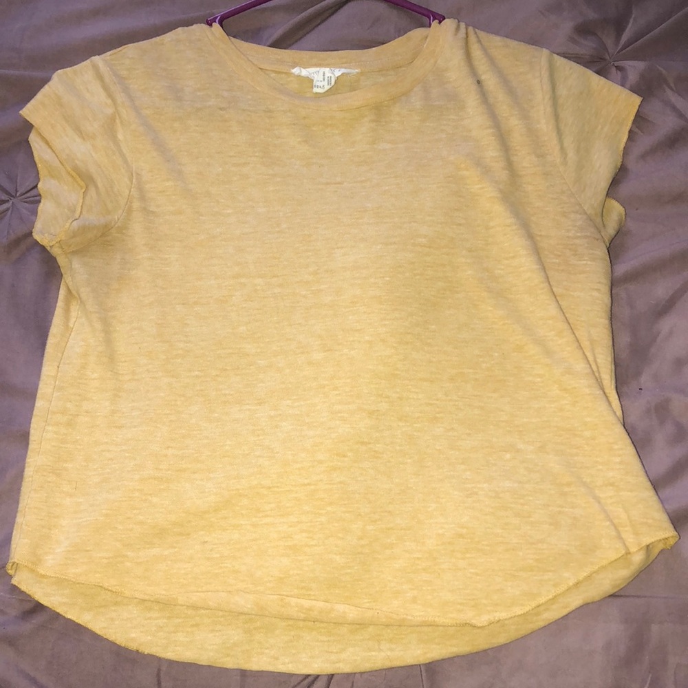 Yellow crop top